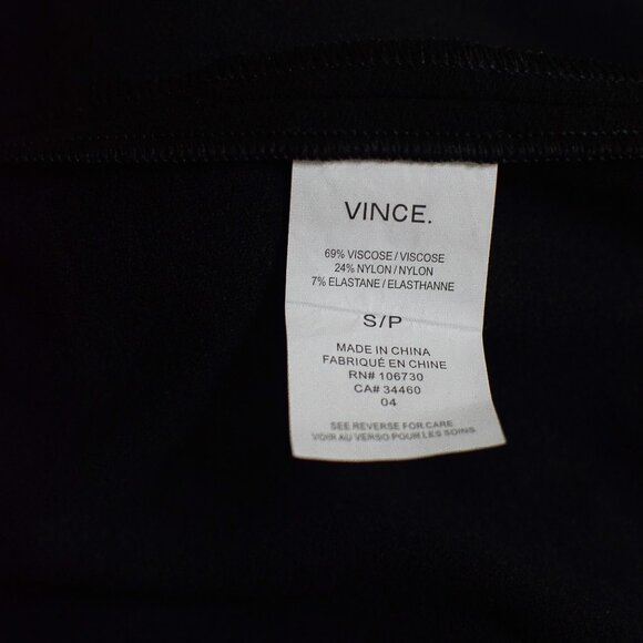 Vince Black 3/4 Sleeve Boucle Knit Sheath Midi Dress Size S Career Minimalist - Picture 6 of 7